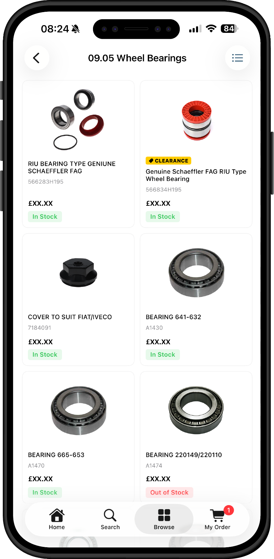 App screenshot — product detail