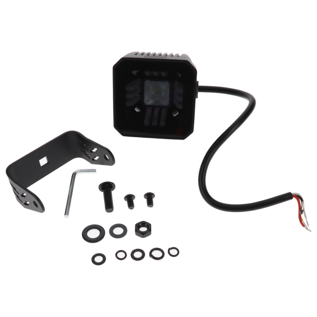 Boreman Led Pod Work Lamp With Red & Amber Position Light