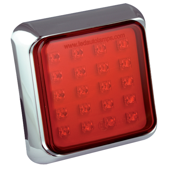 Square Fog Lamp - Chrome Bracket