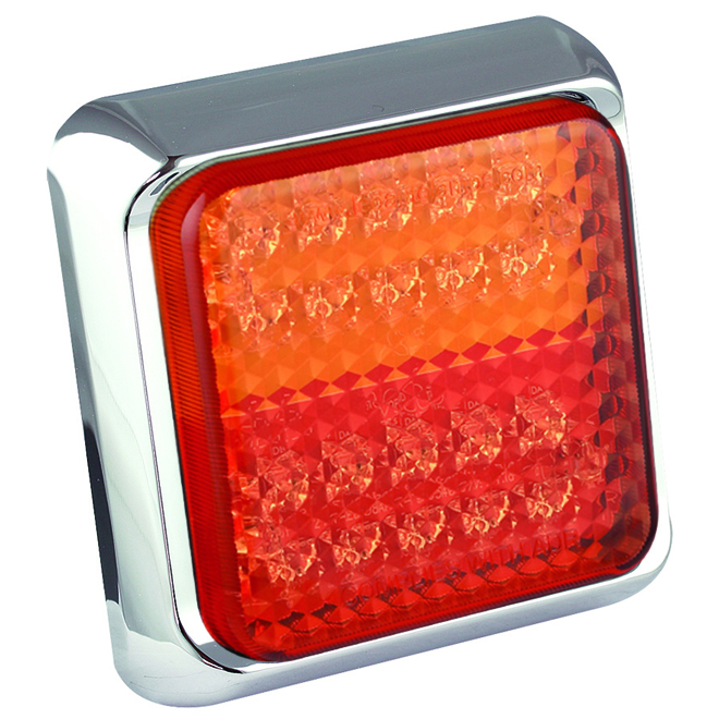 Square Compact Combination Lamp - Chrome