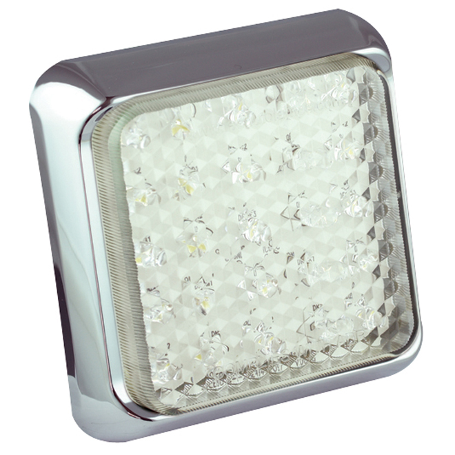 Square Reverse Lamp - Chrome Bracket