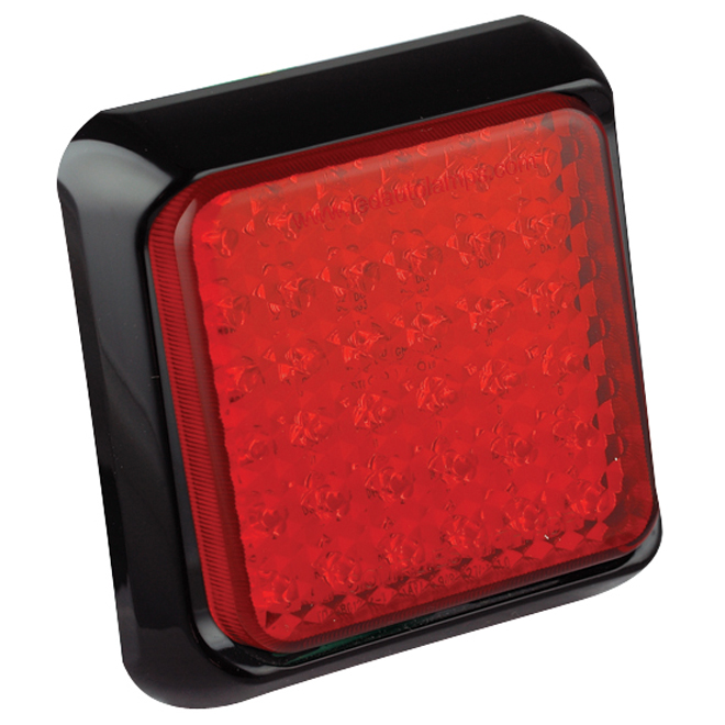 Square Stop/Tail Lamp - Black Bracket