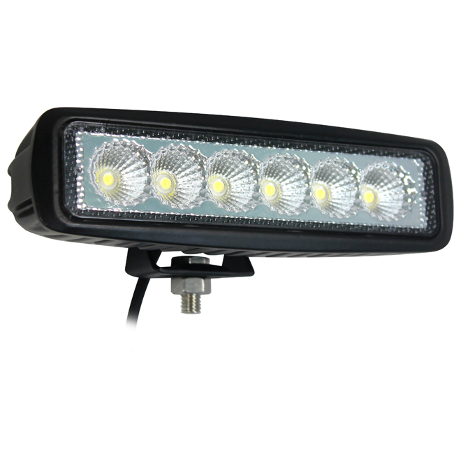 Rectangular 6 x 3W LEDs Work Lamp