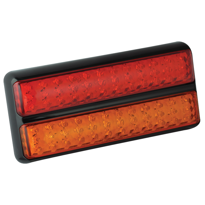 Double Slim-Line Combination Lamp - Black