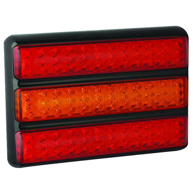 Triple Slim-Line Combination Lamp - Black