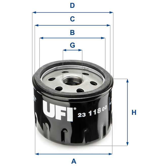 23-118-00 UFI OIL FILTER 23 118 00