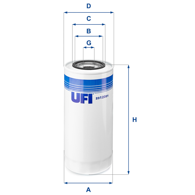 23-120-01 UFI OIL SPIN-ON FILTER