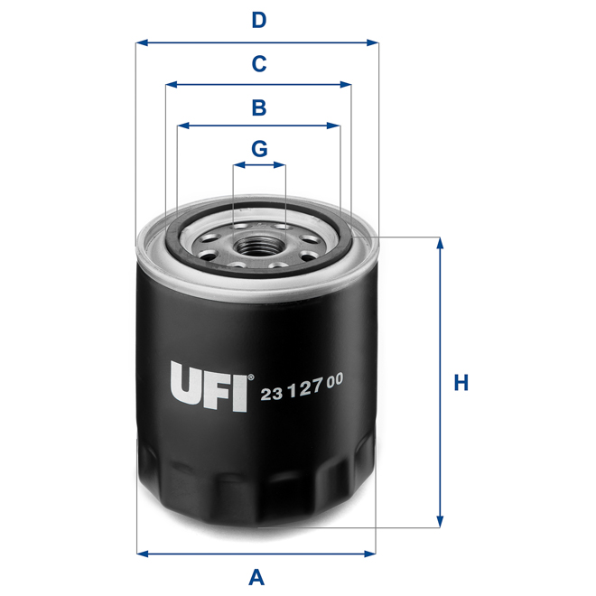 23-127-00 UFI OIL FILTER 23 127 00
