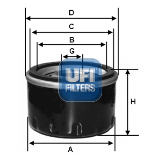 UFI OIL SPIN-ON FILTER