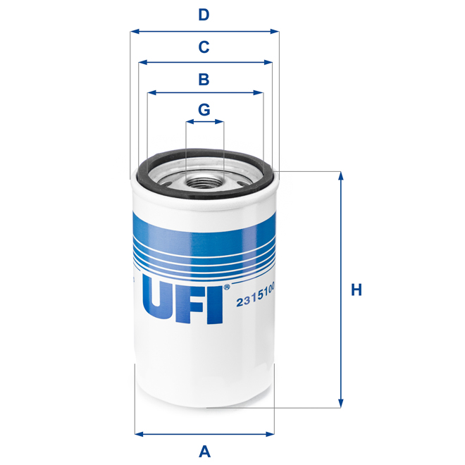 23-151-00 UFI OIL SPIN-ON FILTER