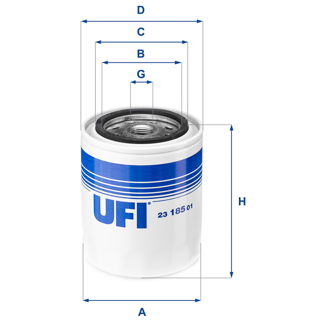 23-185-01 UFI OIL SPIN-ON FILTER