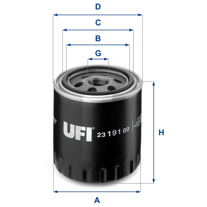 23-191-00 UFI OIL SPIN-ON FILTER