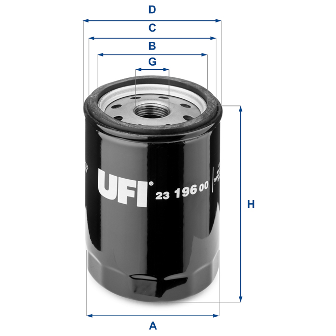 23-196-00 UFI OIL SPIN-ON FILTER