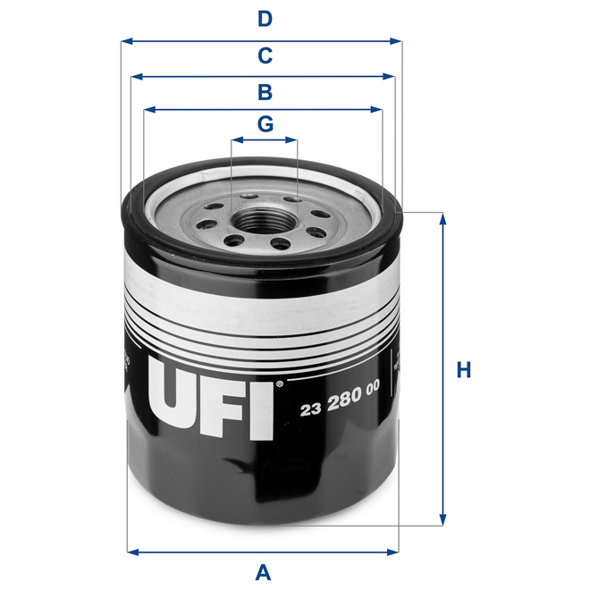 23-280-00 UFI OIL FILTER 23 280 00