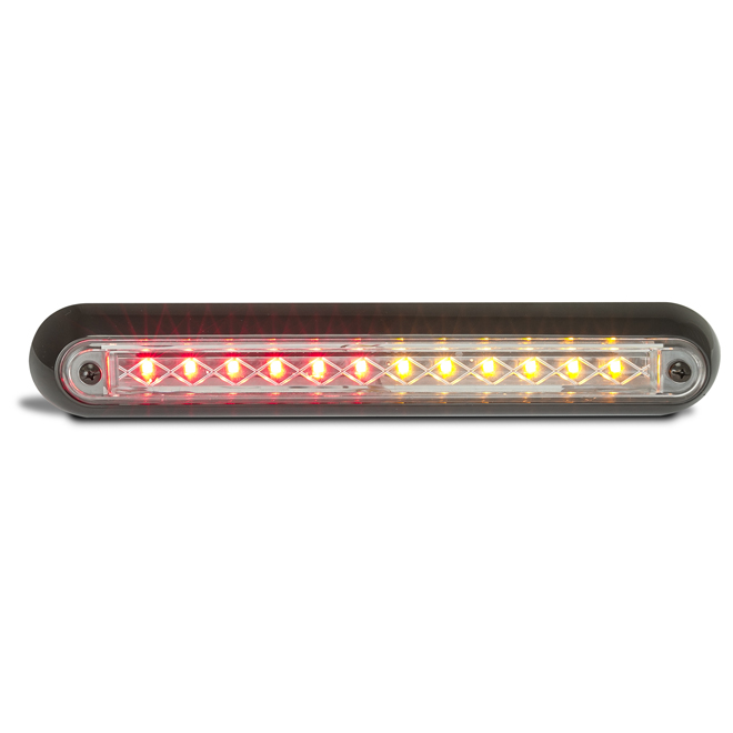 Compact Combination Rear Strip Lamp - Black - 24V