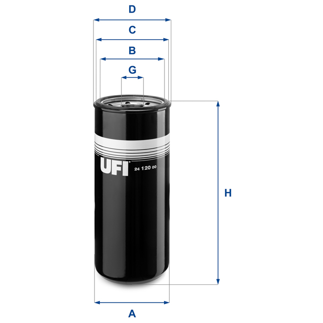 24-120-00 UFI FUEL FILTER 24 120 00