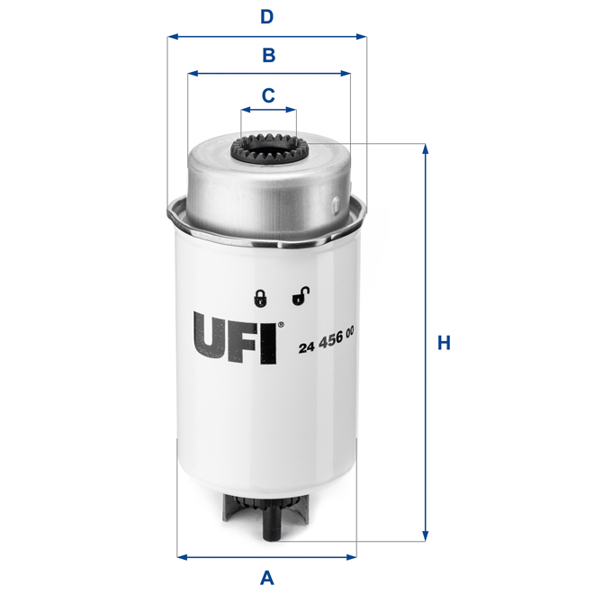 24-456-00 UFI DIESEL FILTER