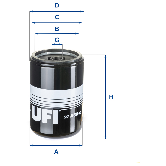27-A86-00 UFI AIR FILTER 27 A86 00