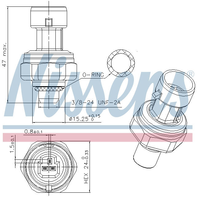 NISSENS PRESSURE SENSOR TO SUIT DAF