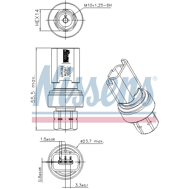 NISSENS PRESSURE SENSOR TO SUIT LCV