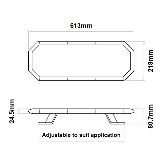 308-R24CR65 Raider Lightbar 24" 766MM 10 Led Module 12/24V R65