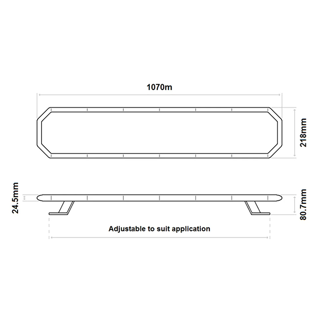 308-R42CR65 Raider Lightbar 42" 1070MM 14 Led Module 12/24V R65