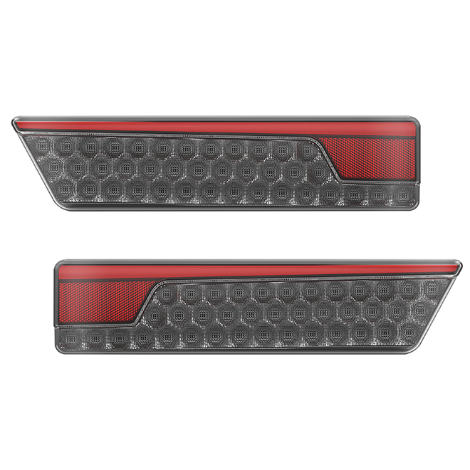 Multifunction Rear Lamp with Dynamic Indicator - Twin Pack (Black)