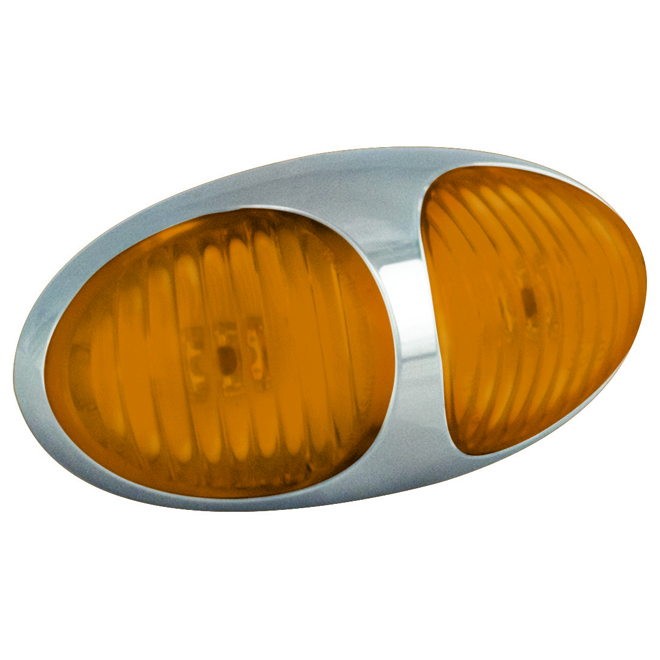 Amber Side Marker - Chrome