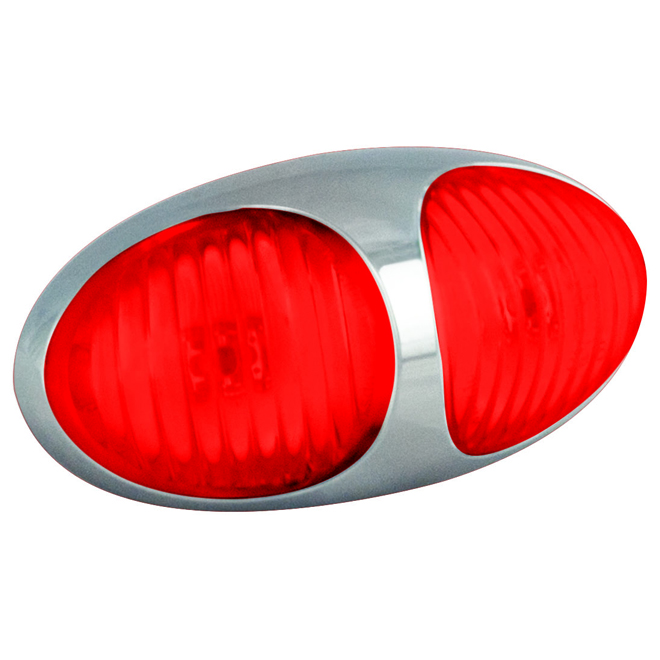 Red Rear Outline Marker - Chrome