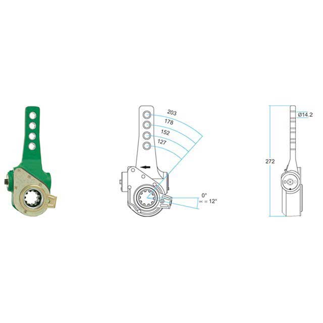 MEI AUTOMATIC SLACK ADJUSTER TRAILER STEER MERITOR