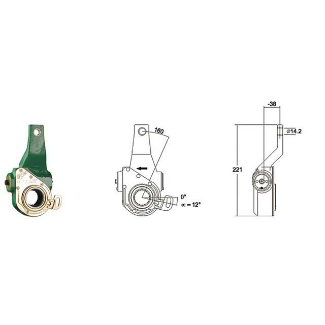 4W2640 MEI AUTOMATIC SLACK ADJUSTER TRUCK RENAULT L