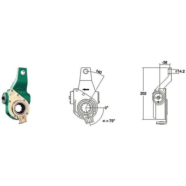 MEI AUTOMATIC SLACK ADJUSTER BUS DAF R
