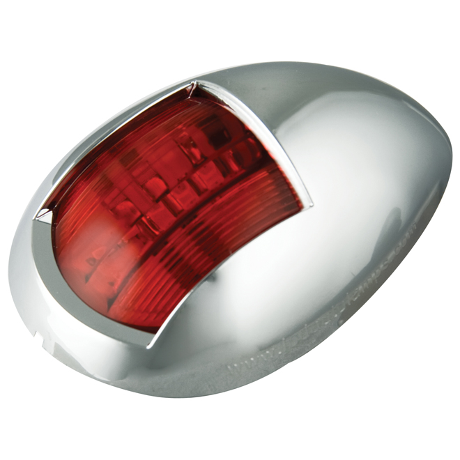 Marine Navigational Lamp - Red - Chrome