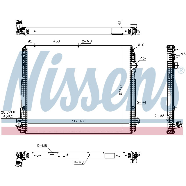606322 NISSENS RADIATOR TO SUIT SCANIA