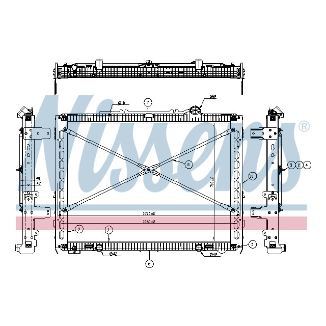 NISSENS RADIATOR TO SUIT DAF