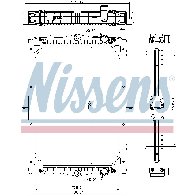 NISSENS RADIATOR TO SUIT DAF