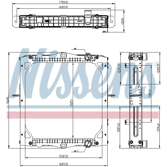 NISSENS RADIATOR TO SUIT DAF