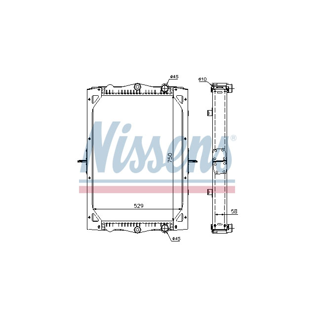 61444A NISSENS RADIATOR TO SUIT DAF