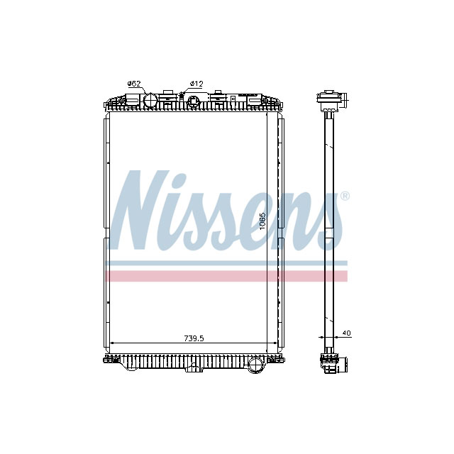NISSENS RADIATOR TO SUIT DAF
