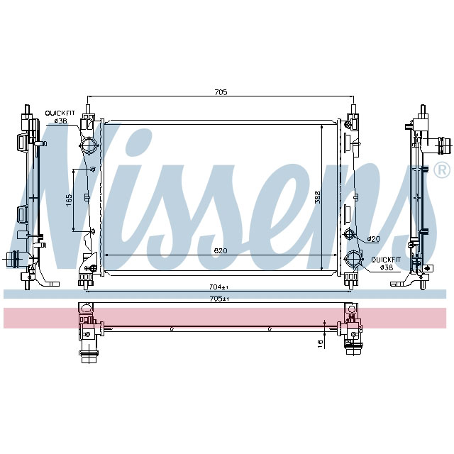 NISSENS RADIATOR TO SUIT LCV