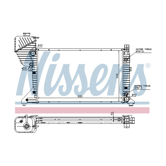 NISSENS RADIATOR TO SUIT MERCEDES