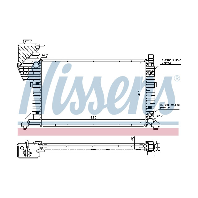 NISSENS RADIATOR TO SUIT MERCEDES