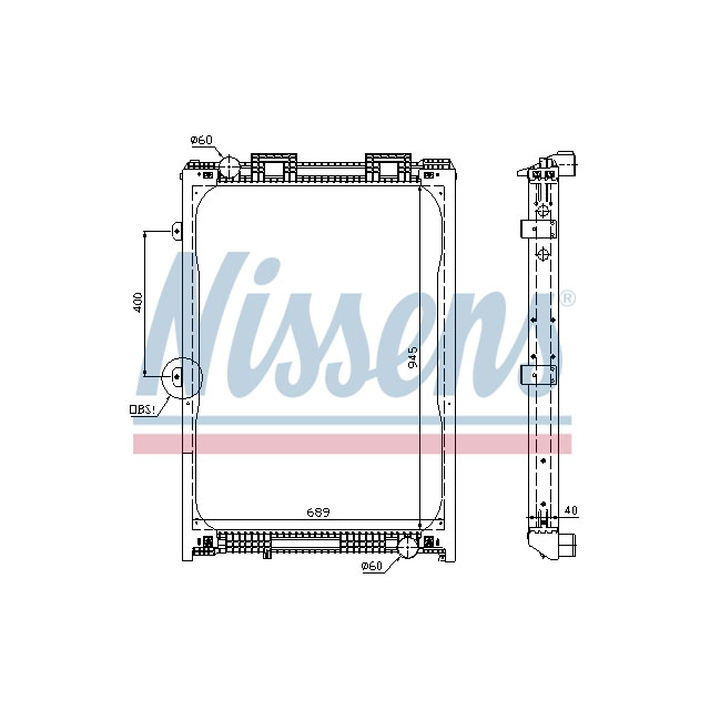 NISSENS RADIATOR TO SUIT MAN