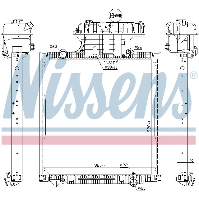 62873 NISSENS RADIATOR TO SUIT MAN