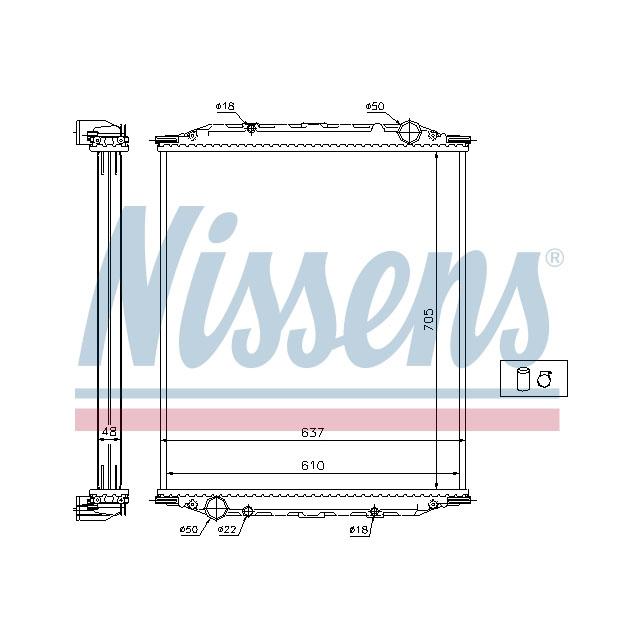 NISSENS RADIATOR TO SUIT MAN