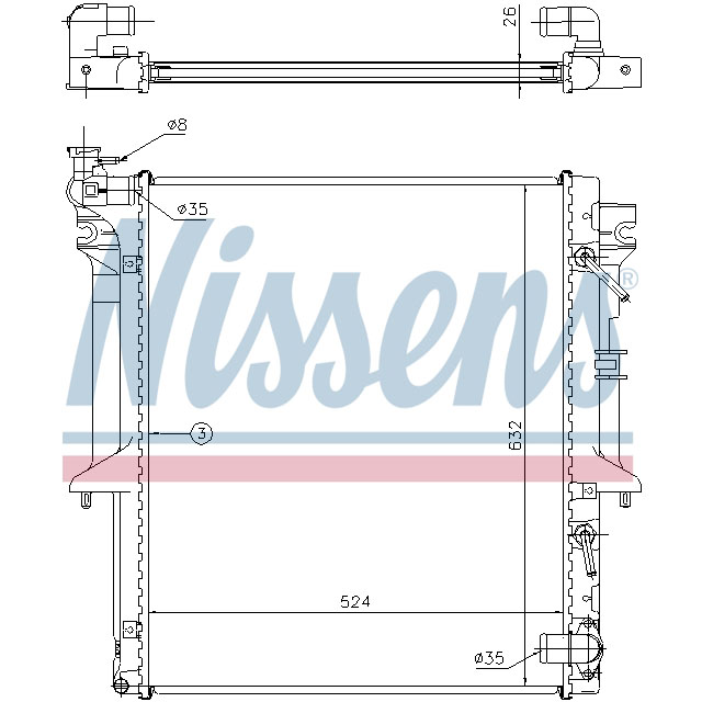 NISSENS RADIATOR TO SUIT MITSUBISHI