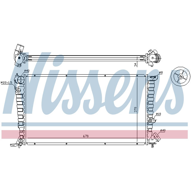 NISSENS RADIATOR TO SUIT LCV
