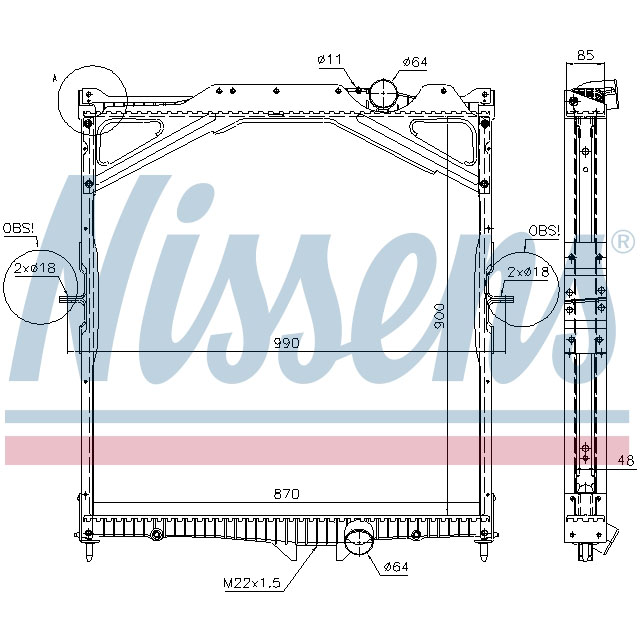 NISSENS RADIATOR TO SUIT VOLVO