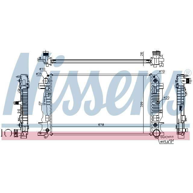 67157A NISSENS RADIATOR TO SUIT LCV