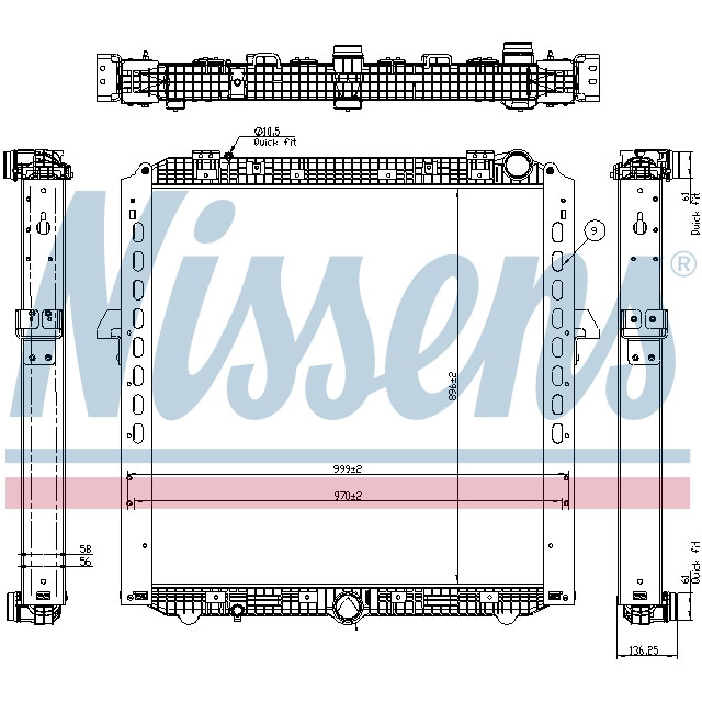 67175 NISSENS RADIATOR TO SUIT MERCEDES